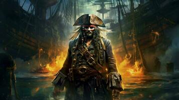 a poster for the pirates of the caribbean photo