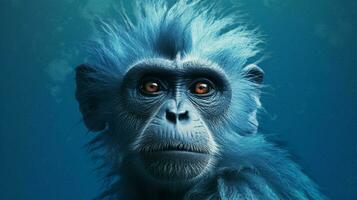 a poster that says the blue monkey on it photo