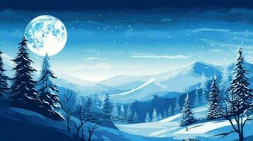 blue winter natural background illustration ai ge photo