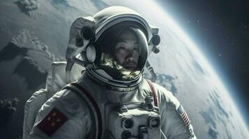 chino astronauta Luna foto