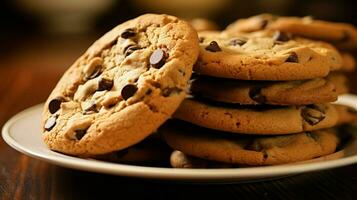 galletas con chispas de chocolate foto