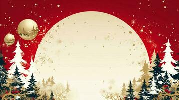 christmas background with empty card illustration photo