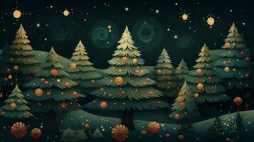 christmas dark background illustration ai generative photo