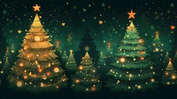 christmas dark background illustration ai generative photo