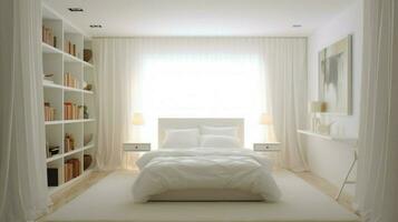 clean blank bed room photo