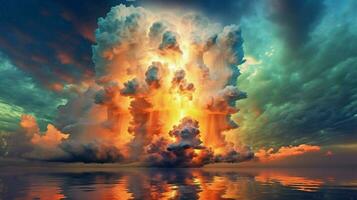 cloud sunset explosion photo