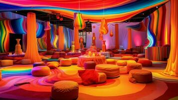 colorful serpentine party event photo