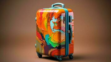 colorful travel suitcase photo