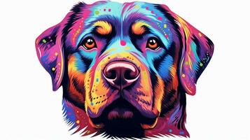 colorante perro cabeza Rottweiler foto