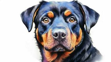 coloring dog head rottweiler photo