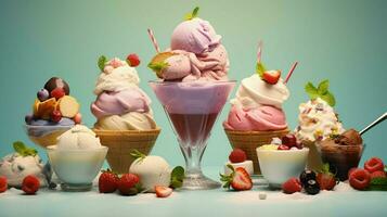 delicious ice cream served poster food phonograph photo