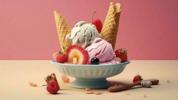 delicious ice cream served poster food phonograph photo