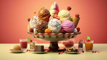 delicious ice cream served poster food phonograph photo