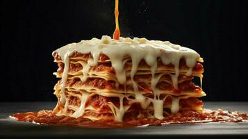 delicious lasagne baking photo