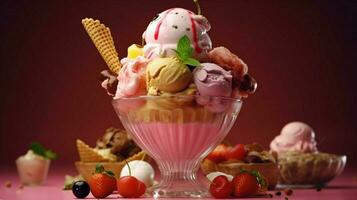 delicious ice cream served poster food phonograph photo