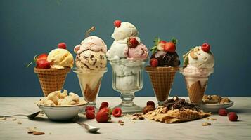 delicious ice cream served poster food phonograph photo