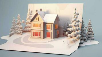 empty christmas card mockup illustration photo