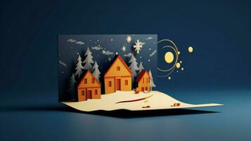 empty christmas card mockup illustration photo