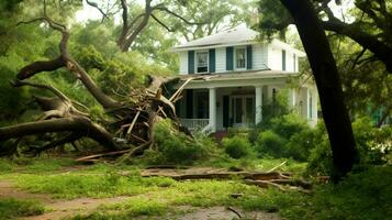 ground around house after hurricane is filled photo