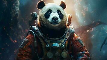 panda in a space suit photo