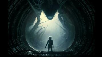 poster for a movie called alien photo