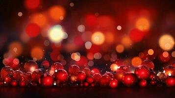 red christmas bokeh background illustration photo