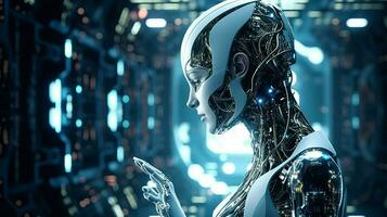 robot electronic access authentication system photo
