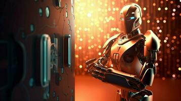 robot electronic access authentication system photo
