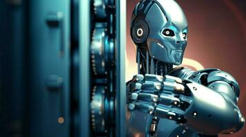 robot electronic access authentication system photo