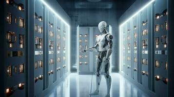 robot electronic access authentication system photo