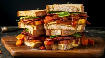 savor a vegan sandwich with generous filling photo