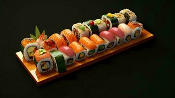 sushi rolls food photo