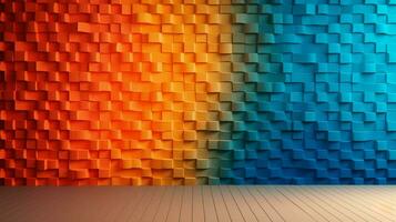 textured wall with vibrant color palette photo