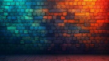 textured wall with vibrant color palette photo