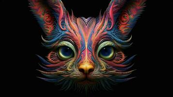 trippy animal con sus cuerpo y cara retorcido foto