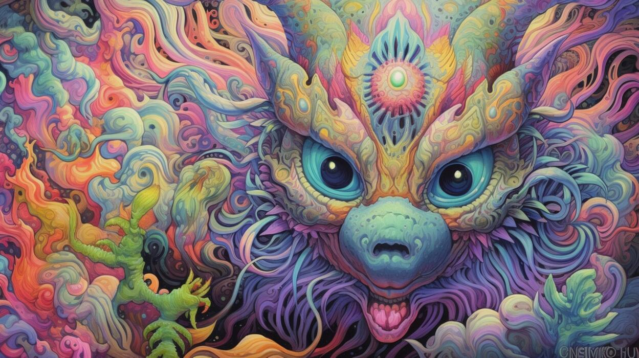 CREATURE CREATURE「PSYCHETELOS」 trippy creature with its pastel colors and psyche 30654496