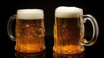 two beer mugs photo