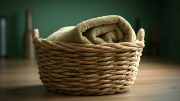 twisted towels basket photo