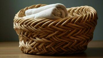 twisted towels basket photo