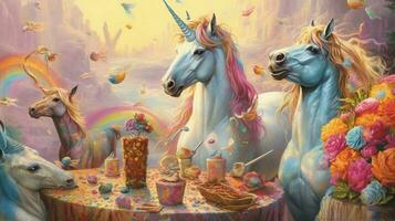 unicorn going party photo