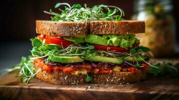 vegan sandwich delicious and nutritious option photo