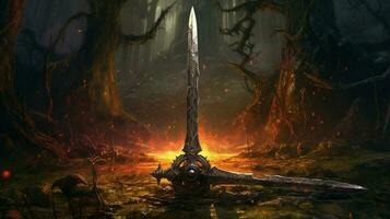 warrior sword gaming fictional world photo