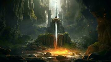 warrior sword gaming fictional world photo