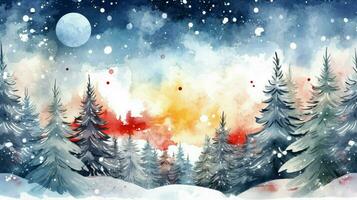 watercolor christmas background illustration ai g photo