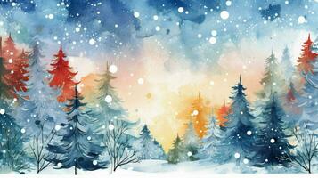 watercolor christmas background illustration ai g photo