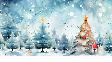 watercolor christmas background illustration ai g photo