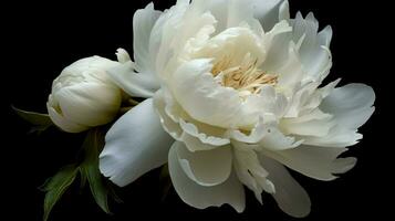 flor de peonía blanca foto