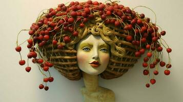 woman berry basket photo