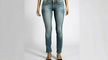 woman slim jeans photo