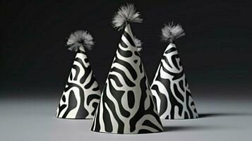 zebra birthday hat photo